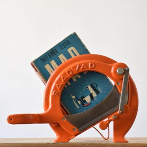 Great Condition! Vintage RAADVAD - Bread Slicer / Cutter - Original Orange - Model 294 - Danish Mid-century Retro Kitchen - Gift for Baker!