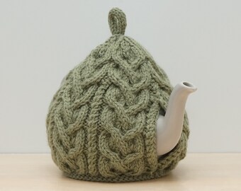 Knitted Tea Cosy Moss Green 4-6 cup - NESTON