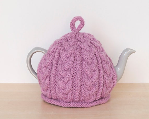 Medium Knitted Light Grey Tea Cosy for a 4 to 6 cup teapot