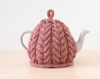 Knitted Tea Cozy, Blush, 4-6 cup - STANTON