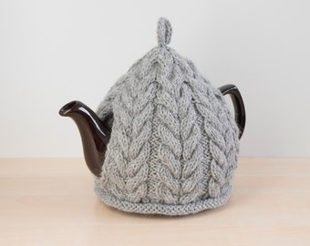 Knitted Tea Cosy, Grey, 4-6 cup - STANTON