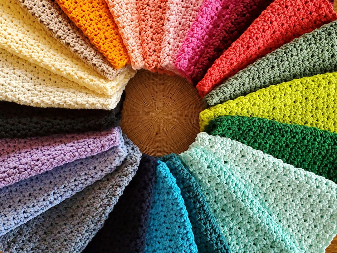Dish Rag Colorful Crochet Dish Rag Dishcloths Cotton Dish Cloth 8