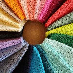 Crochet Dish Rag Dishcloths Cotton Dish Cloth 8&quot; x 8&quot; - 4&quot; x 4&quot; Face Makeup