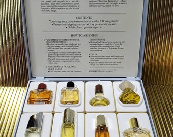 RARE 10 Full Bottles Vintage Avon  in Original Sampler Case Fine Fragrances Cologne Demonstrator New
