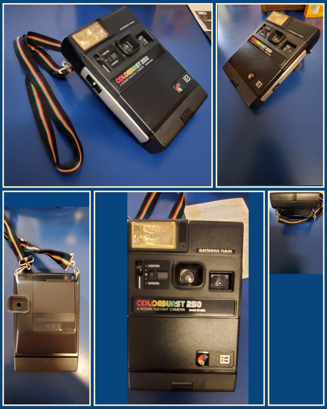 Vintage 1970s Kodak Colorburst 250 Instant Camera and Case Etsy