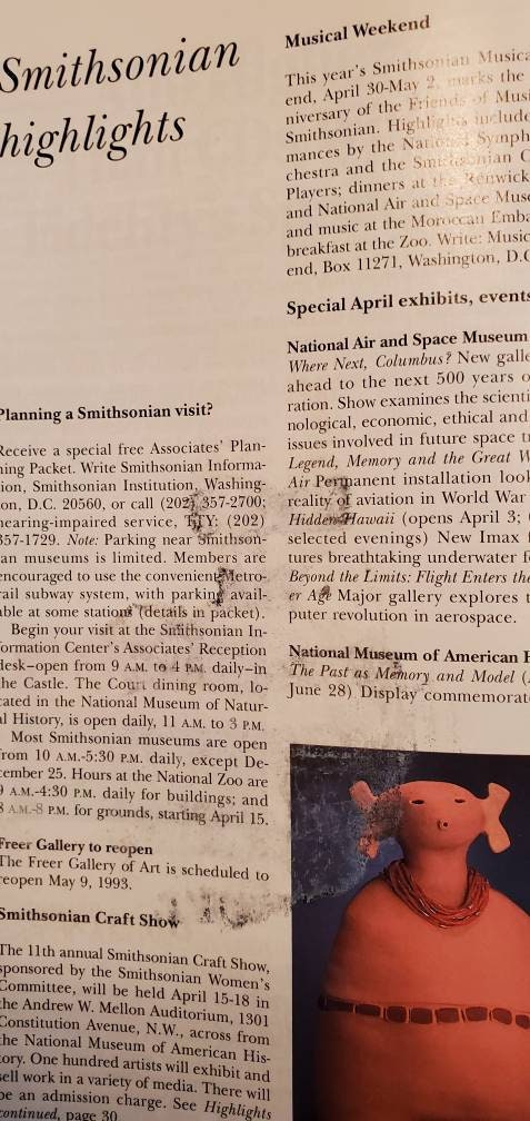 Rare Smithsonian Magazine April 1993 - Etsy