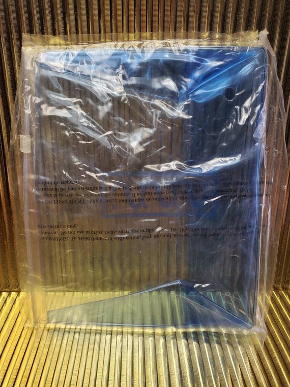 Avon SSS Clear Blue Plastic Zippered Make Up Trav… - image 2