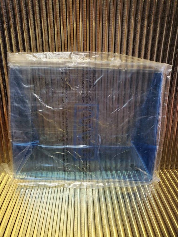 Avon SSS Clear Blue Plastic Zippered Make Up Trav… - image 1