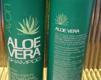 New Unopened Vintage 1986 Avon Aloe Vera Shampoo 16 fl oz 8 fl oz