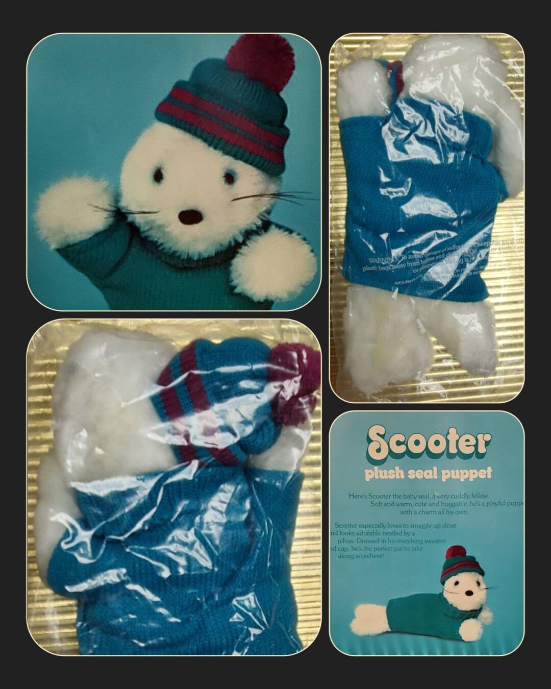 Vintage 1983 Scooter Plush Seal Puppet New in Box Factory Sealed Etsy