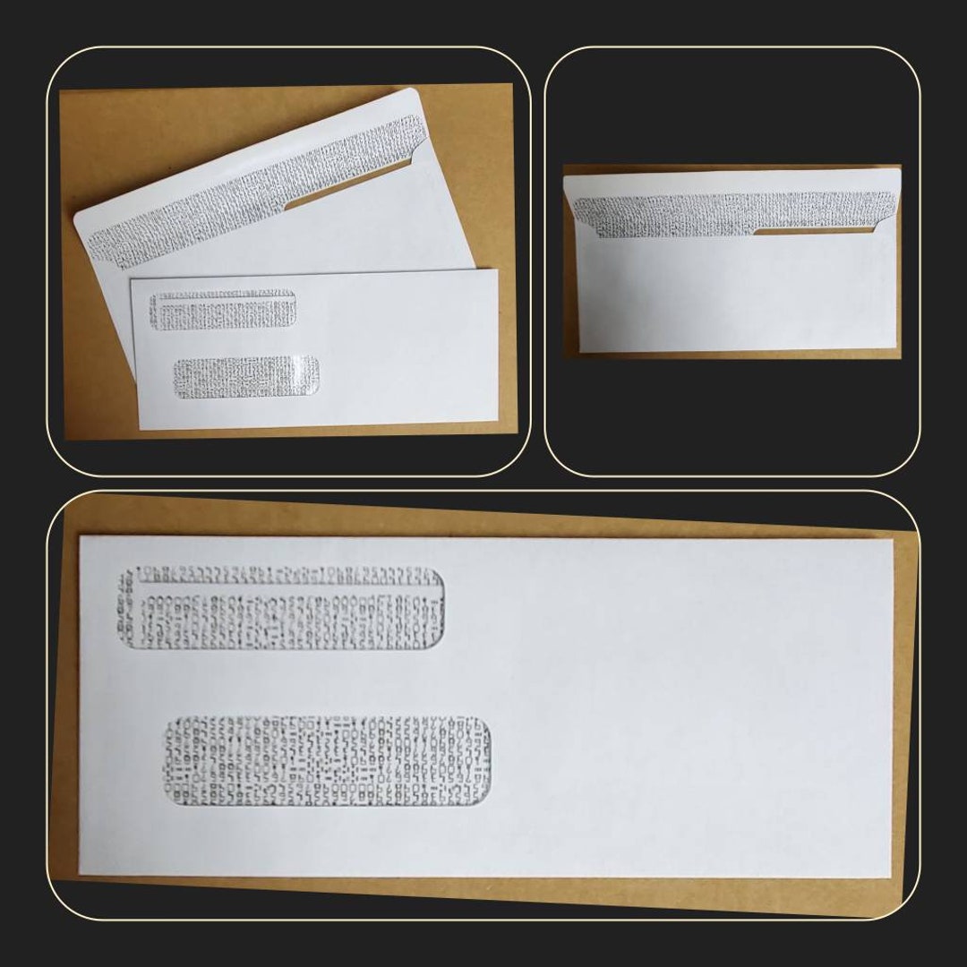 50 White Accounting Software Security Envelopes 9 With Double Etsy