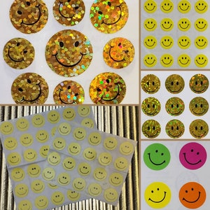 Smiley Face Stickers Various Styles Under 1&quot; Scrapbooking