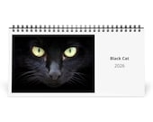 Black Cat 2026 Desk Calendar 