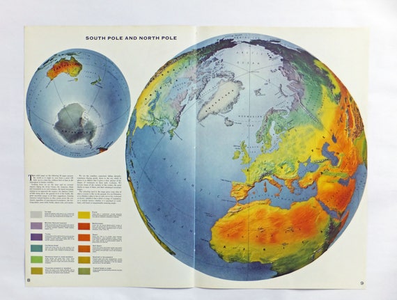 Pole Sud Carte Pole Nord Carte Tres Grand Lantarctique Etsy Pole Sud Carte Pole Nord Carte Tres Grand Lantarctique Etsy