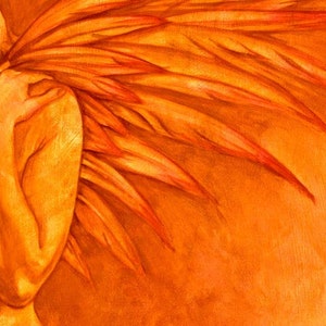 Sexy Fire Angel Woman art print image 2