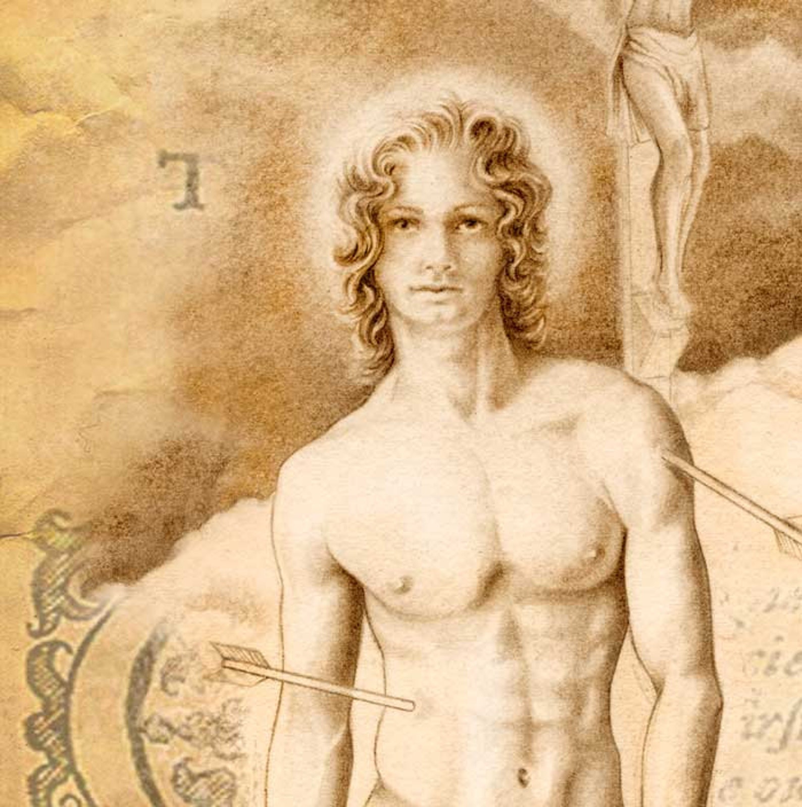 Saint Sebastian Angel Figure Drawing Fine Art Print - Etsy
