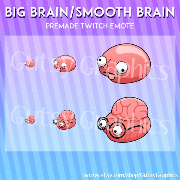 Big Brain & Smooth Brain Twitch Emotes