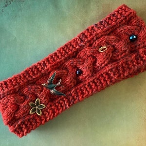 Red Knitted Headband