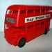 1960s Red London Double Decker Routemaster Bus 'Buy British Toys' Plastic,Vintage Toy