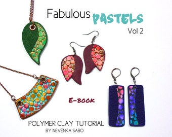 Polymer clay tutorial, E-book, PDF tutorial, clay tutorial, Fabulous pastels, Colorful  crafts, DIY craft idea, Chalks on polymer clay