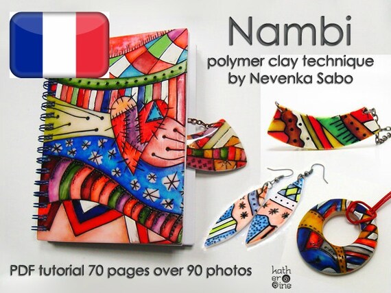 Tutoriel sur l’argile polymère, tutoriel en PDF, technique Nambi, livre électronique, tutoriel original, idées travaux DIY, Craft e-book