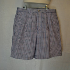 Sz 32 33 Polo Ralph Lauren Shorts - Tyler Plaid Checks Cotton Summer - Designer - Red White Blue - Women Size 12 14