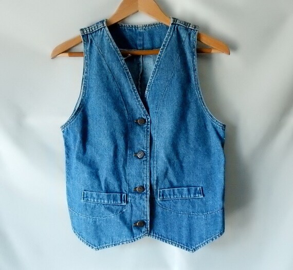 western denim vest