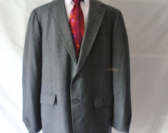 Sz 44 46 GANT Wool Jacket Sport Coat Blazer Men's Gray Sport Jacket - Designer - Size L 44L 46L - Professional Business