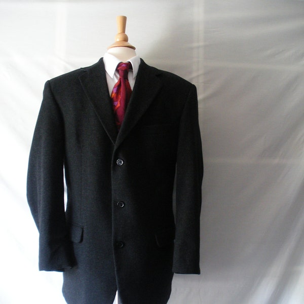 42L Soft Wool Sport Jacket Coat Blazer Size 42 - Charcoal - Andrew Fezza - Feels Like Cashmere - Professional Career