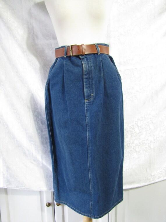 lee denim pencil skirt