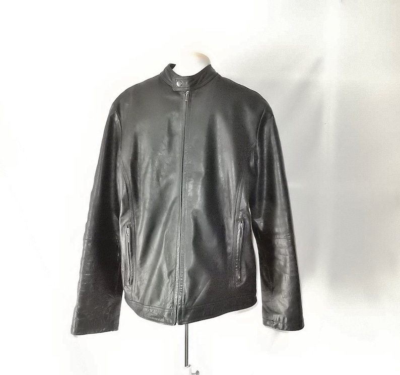 merona men's leather jacket