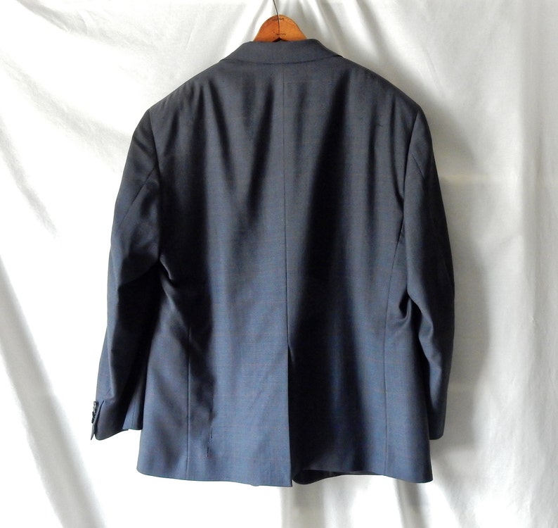 Sz 40L Men's Pierre Cardin Blazer Jacket Sport Suit Coat Wool Charcoal Gray Designer image 4