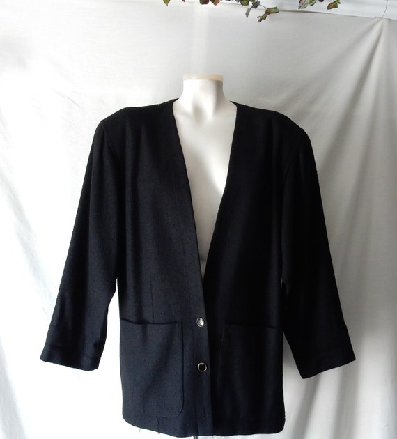 Sz 12 14 Black Blazer Jacket - Pant-Her - Union M… - image 1