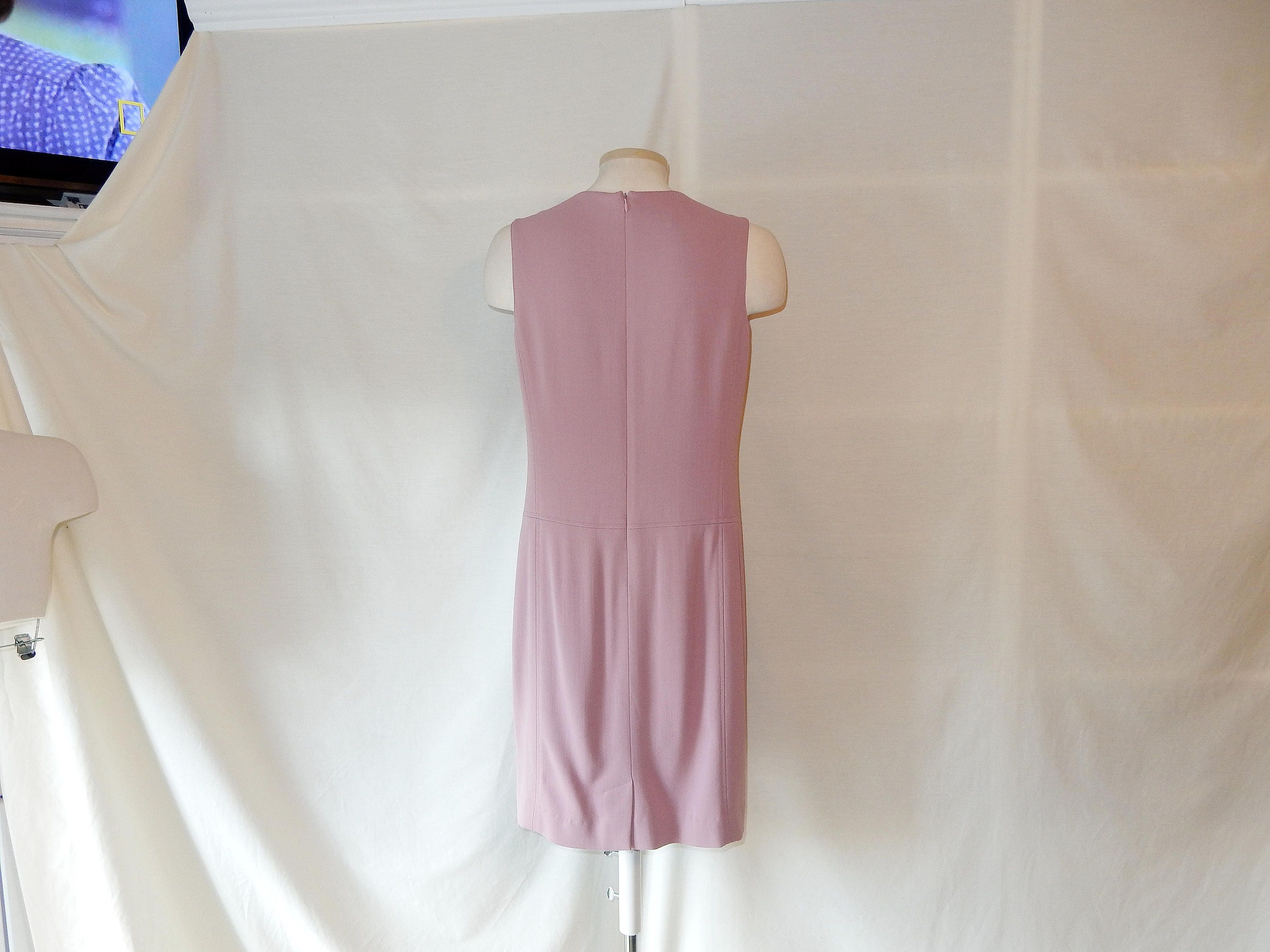 Anne Klein Sz 4 6 2 Pc Dress Pink Sheath Wool Rayon - Etsy