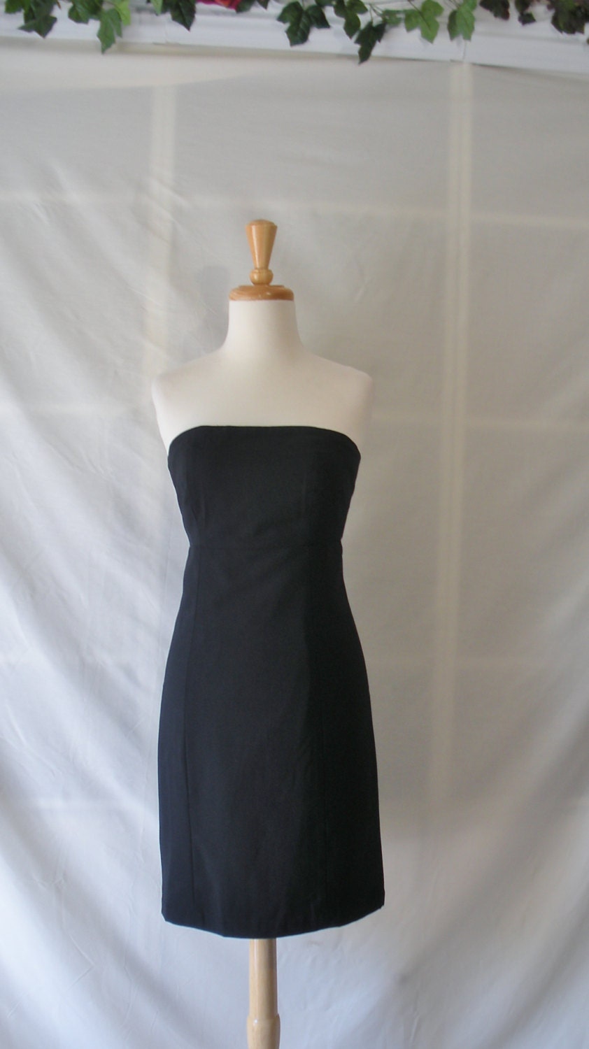 old navy black strapless dress Old Navy Strapless Dress Womens Size 8 Side Zip Black