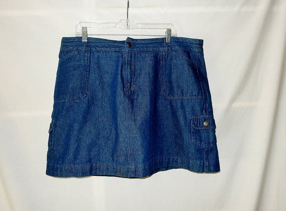 denim skort plus size
