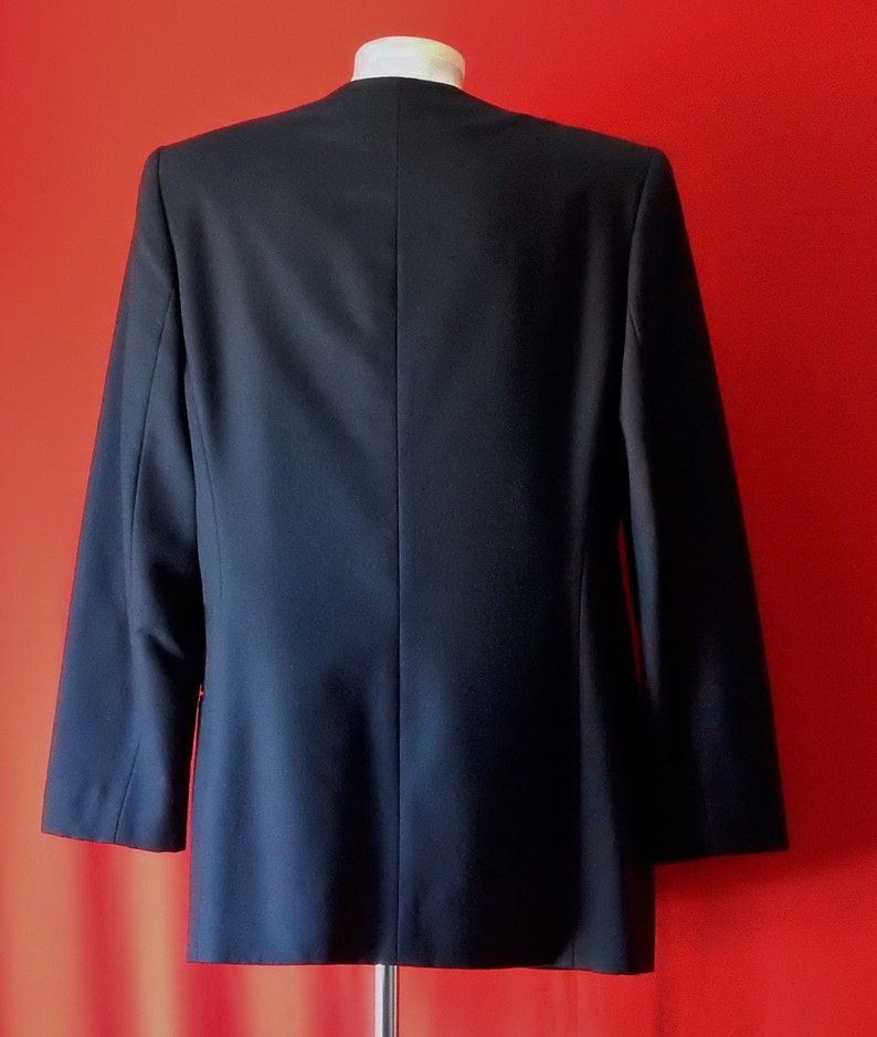 Sz 10 12 Benard Holtzman Harve Benard Wool Blazer Jacket Black Wear to Work or Church Professional Career Wotk Office image 3