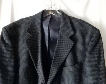 Sz 40L Men's Pierre Cardin Blazer Jacket Sport Suit Coat - Wool - Charcoal Gray - Designer