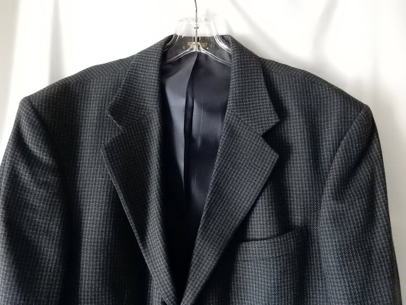 Sz 40L Men's Pierre Cardin Blazer Jacket Sport Suit Coat Wool Charcoal Gray Designer image 1