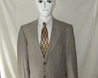 Sz 42L Silk Bert Pulitzer Sport Coat Jacket Blazer - Tweed Blanco y Negro