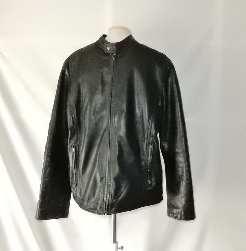 merona men's leather jacket