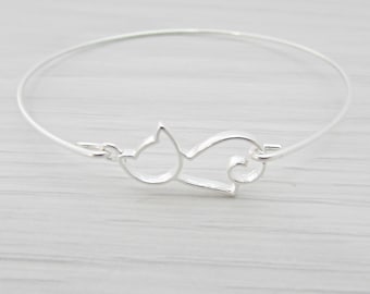 cat bangle bracelet