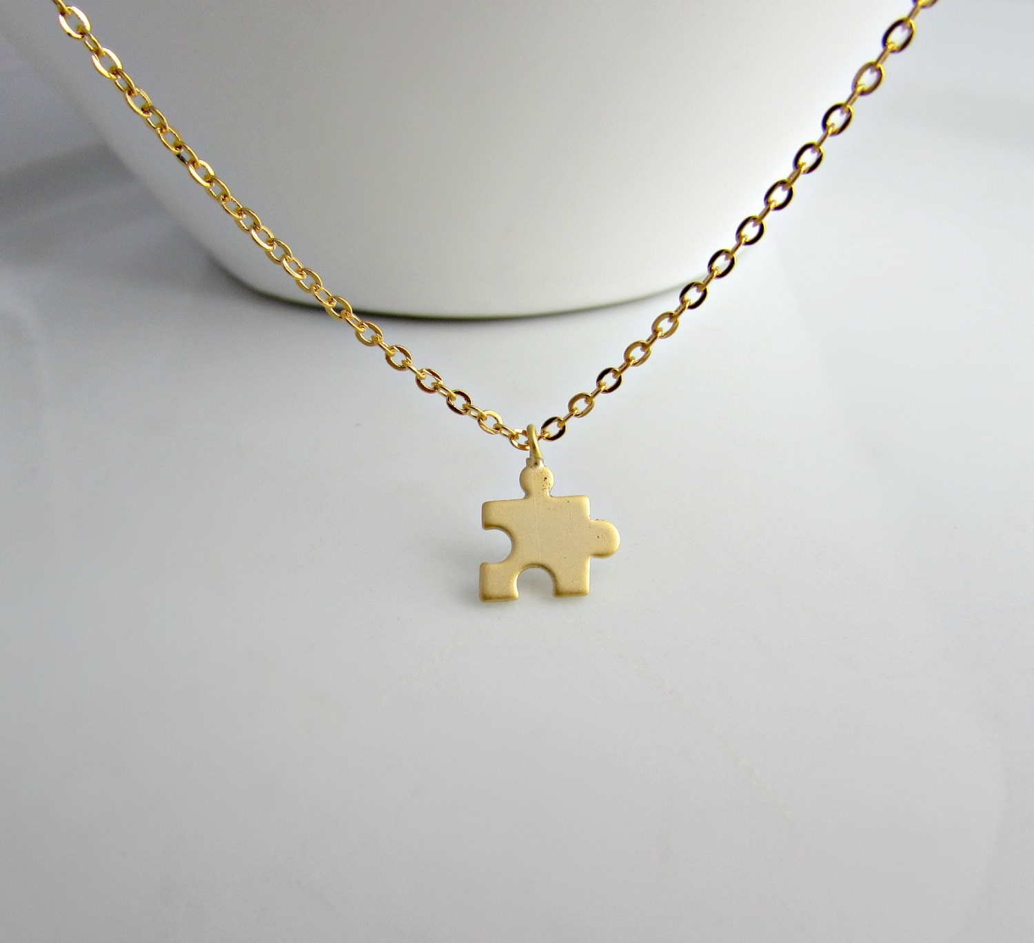 Puzzle Necklace Gold Puzzle Necklace Bridesmaid Gifts Etsy