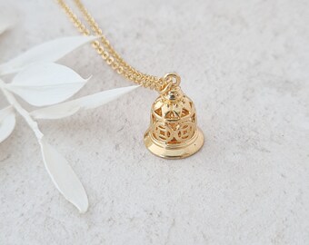 Bell pendant necklace clearance