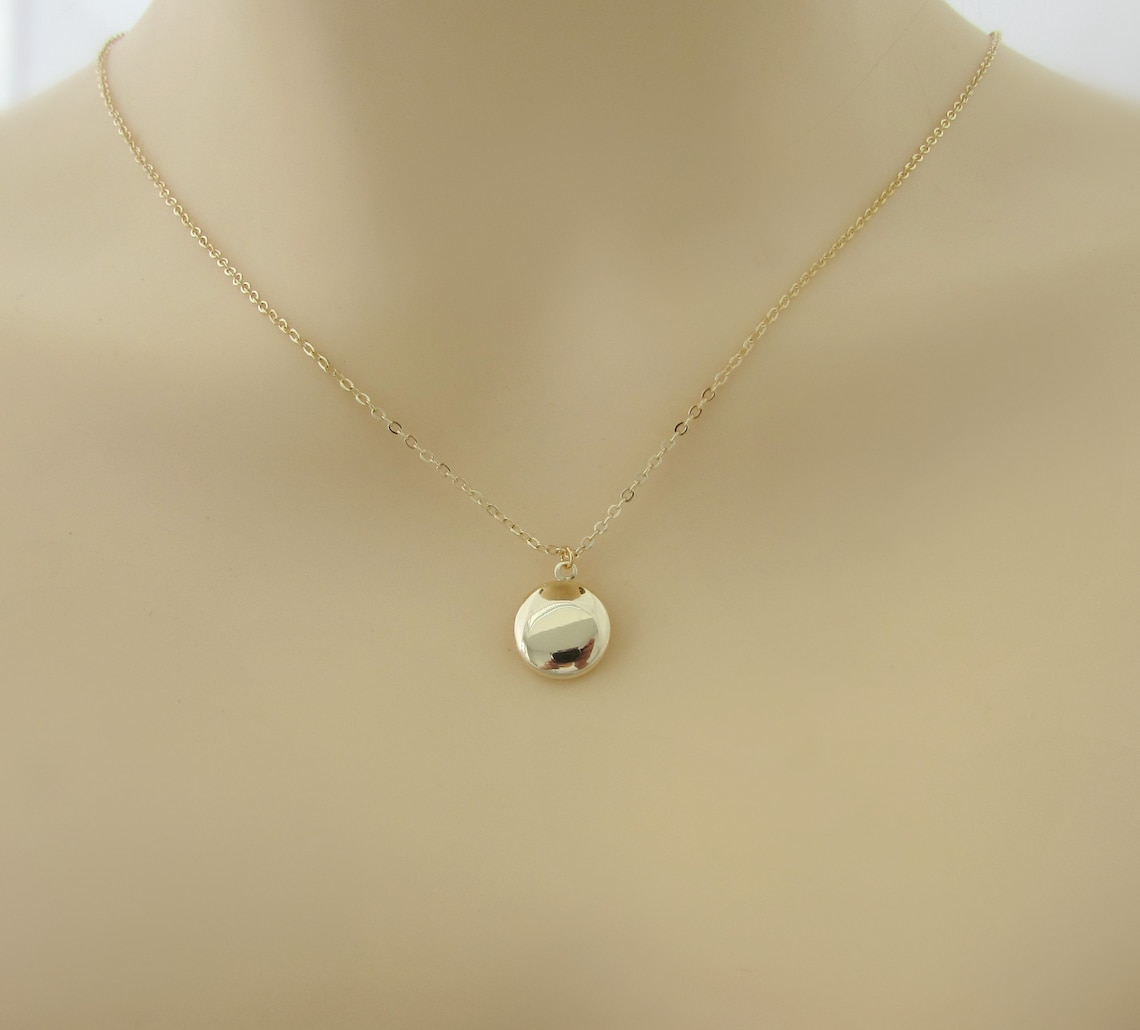 Tiny Locket Necklace Gold Locket Necklace Bridesmaid Etsy UK