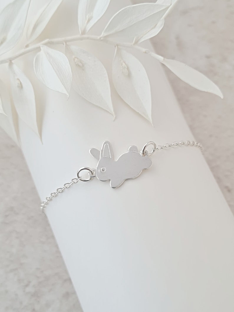 Rabbit Bracelet, Bunny Bracelet, Bridesmaid Gifts, Bridesmaid Bracelet, Bunny Jewellery, Rabbit Jewellery, Children's Bracelet, Easter Bunny image 2