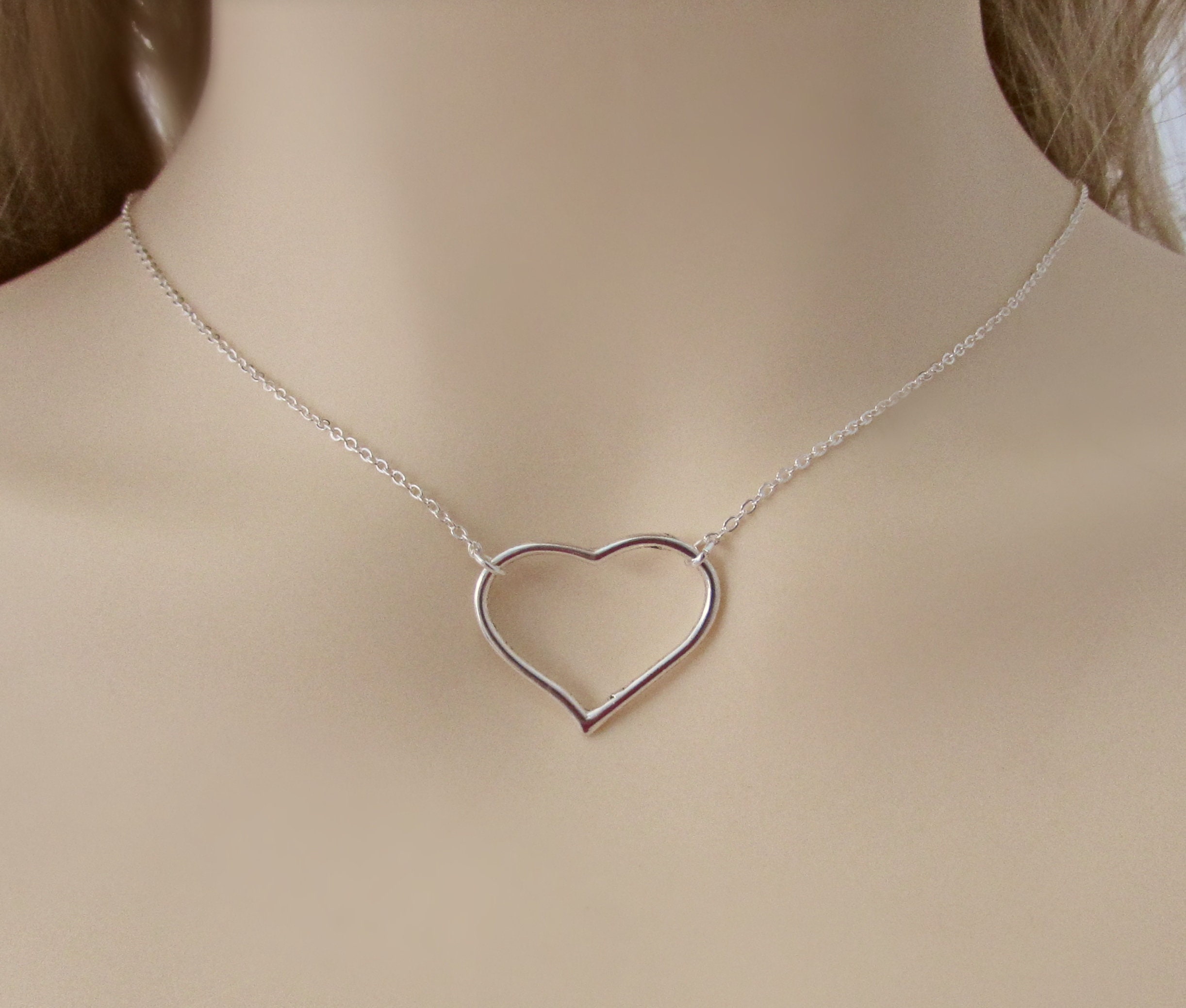 hemker Women Casual Heart Shape Lettering Chain Pendant Necklace Belts 