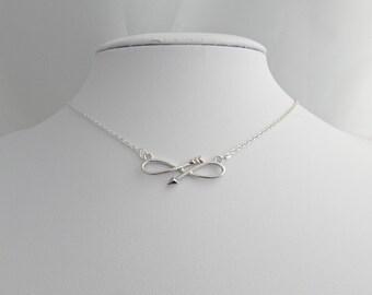 Infinity Necklace, Arrow Infinity Necklace, Arrow Necklace, UK Seller, Gifts for Her, Bridesmaid Gifts, Bridesmaid Necklace, Love Gift