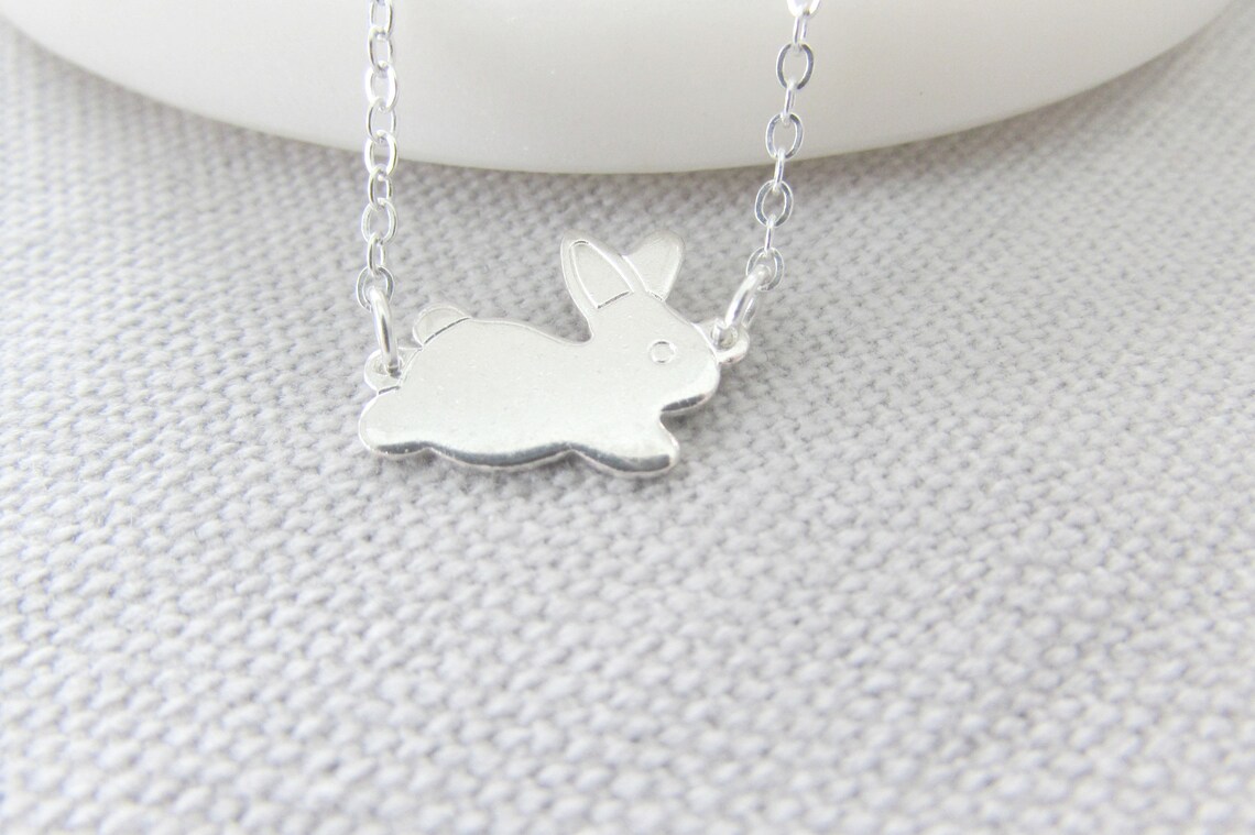 Bunny Necklace Silver Rabbit Necklace Pet Jewellery Gifts Etsy UK