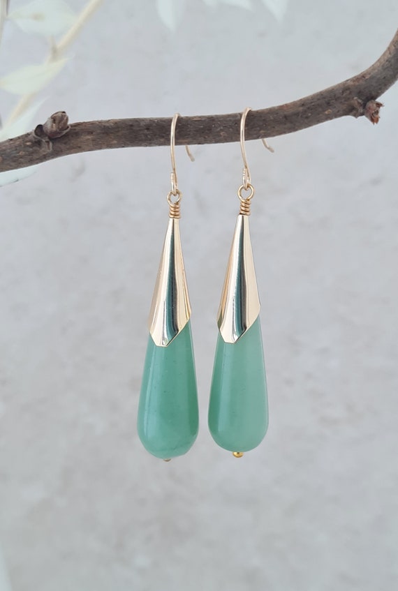 Vintage Jade Drop Earrings - Earrings from Cavendish Jewellers Ltd UK